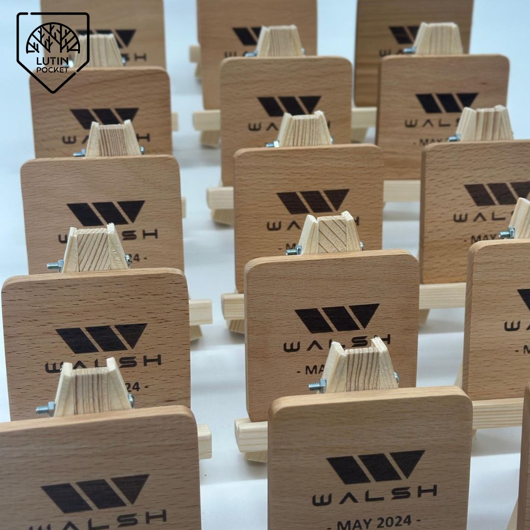 Gift Set #2 - Wooden Coaster, Portable Stand Small - Image 2